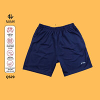 Quần short Lining nam FAVIHI QFA29 màu than, thi đấu và tập luyện cầu lông FAVAHI SPORT