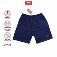 Quần short Lining nam FAVIHI QFA29 màu than, thi đấu và tập luyện cầu lông FAVAHI SPORT