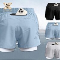 Quần short LOCO FISHRunning nam chạy marathon chuyên nghiệp và lĩnh vực quần short ba phần tư quần lót khô nhanh quần short thể thao
