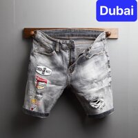 QUẦN SHORT LỬNG JEAN NAM CHẤT BÒ THÊU MỚI PHONG CÁCH SOÁI KA HK-180 DUBAI FASHION [bonus]