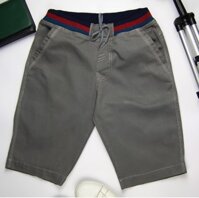 Quần Short Lửng Nam Kaki Tặng kèm quần lót thái Vải Cotton Mềm Mịn Lưng Thun Đai Quần Có Dây Chun Kéo, Dễ Dàng Điều Chỉnh Phù Hợp Co Giãn Cao Cấp DKQKN26 - Xám đậm - Size 32 62-66kg