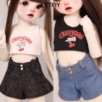 Quần Short Mùa Hè KETFIY, Quần Jean Búp Bê Mini Handmade, Thời Trang Thường Ngày Tự Làm Phụ Kiện Búp Bê Quần Áo Quần Cho 1 / 3 1 / 4 1 / 6 BJD 30 / 45 / 60cm Búp Bê