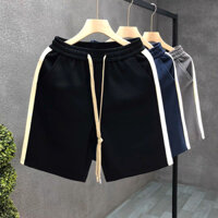 Quần short nam basic phối màu chất thun poly dày dặn cao cấp