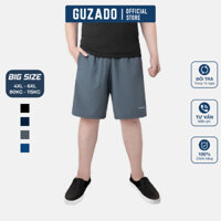 Quần Short Nam Bigsize GUZADO Vải Gió Thoáng Khí, Cạp Chun, Dây Rút Điều Chỉnh Thoải Mái GSR07