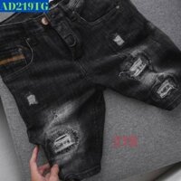 Quần Short Nam Chất Bò AD219TG Short Jean Nam Đen Rách Thoáng Mát Dáng Trẻ Trung Cá Tính Thời Trang TG (44 - 70KG) 😘