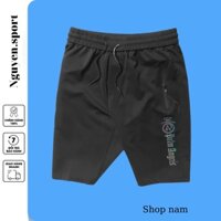 Quần Short nam chất thun co giãn, khóa chống nước, logo phản quang 7 màu, Quần đùi nam đẹp QS606