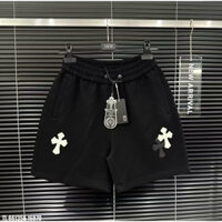 Quần Short Nam Chrome Hearts Thêu Hoạ Tiết 2 Mặt Cực Đẹp - Quần Đùi Nam Nữ CH Chất Nỉ Cao Cấp