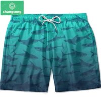 Quần Short Nam Đi Biển In Hình Cá Mập Thời Trang