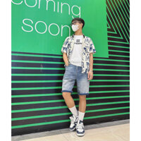 Quần short nam jeans - quần short jean nam dáng thụng phong cách trẻ trung,cá tính