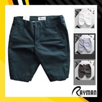Quần Short Nam Kaki RAYMAN Quần Đùi Nam VNXK Màu Trắng, Đen, Xám, Xanh Rêu, Kem