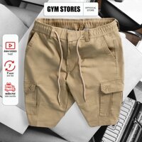 QUẦN SHORT NAM KAKI TÚI HỘP BASIC GYM PT68 LƯNG THUN TRẺ TRUNG CÁ TÍNH VÃI KAKI DẦY DẶN SIZE 29-36