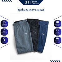 Quần short nam Lining, quần thể thao thấm hút mồ hôi co dãn thoải mái khi vận động