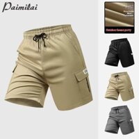 Quần short nam mùa hè thẳng dáng rộng Quần yếm nam