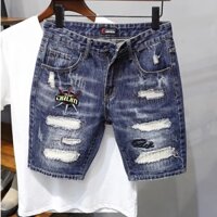 Quần Short Nam, Quần Short Jean Nam Hoạ Tiết Chất Liệu Denim Co giãn, Thoáng Mát, Phong Cách Thời Trang LuanStorre