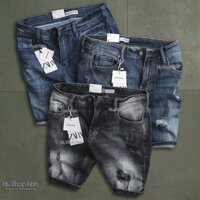Quần short nam rách cao cấp chất jean co giãn dáng vừa mẫu dạo Phố sành điệu