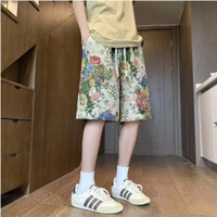 Quần Short Nam Sơn Hoa Hồng Hoa 2024 Xu Hướng Thời Trang Mùa Hè Mới Quần Crop Thường Ngày