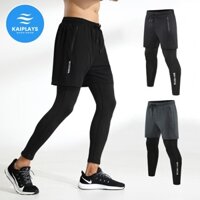 Quần short nam tập gym lót legging thể thao 2 lớp chạy bộ, chơi bóng rổ, bóng chuyền KAIPLAYS KP039