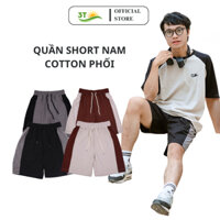 Quần Short Nam thời trang 3T BASIC cotton cao cấp, Quần đùi nam cotton , Quần lửng nam chuẩn form 4 màu trẻ trung