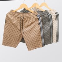 Quần Short Nam Thun Họa Tiết Monogram Chất Vải Umi Mềm Mát Thời Trang