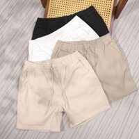 Quần short nam vải Kaki cotton cao cấp lưng chun, dây rút dễ dàng điều chỉnh, trẻ trung, năng động