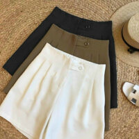 Quần short nữ  BIGSIZE cạp lưng chun sau 1 cúc cài lệch nhiều màu cho nữ