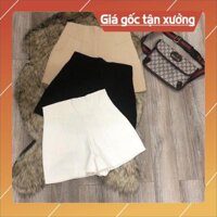 Quần short nữ cạp cao nhiều màu chất tuyết mưa - nâu tây - XL