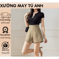 Quần Short Nữ Giả Váy Ngắn Cao Cấp Cạp Cao Tôn Dáng Đẹp Ôm Vùng Eo Lưng Cao Tuyết Mưa Hàn Quốc 3 màu Đen Trắng Nâu