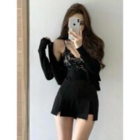 Quần short nữ giả váy vạt xẻ 2 bên siêu Hot_VB222