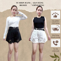 Quần Short Nữ  Jeans Bigsize Rách 2 Màu Đen Trắng TC SHOP JEANS MS 1059