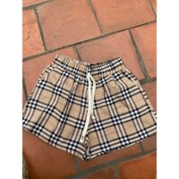 Quần Short nữ kẻ caro , Quần đùi nữ Chất vải thô mềm mịn