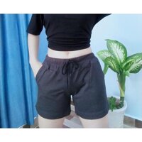 Quần short nữ lưng thun có size lớn - Xám - S