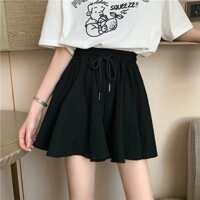 Quần Short Nữ Màu Đen Lưng Cao Dây Rút JH-DQ-05