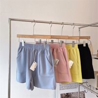 Quần short nữ mùa hè, dáng rộng, cao cấp, cotton modal, đa năng, giảm cân, vải ma thuật, kích thước nhỏ, màu kem