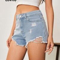 Quần Short Nữ , Quần Đùi Jeans Nữ Rách Tua Rua Sexy Lady HiHi L12