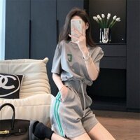 Quần Short Size Lớn Tay Ngắn Phù Hợp Với Nữ Phong Cách Phương Tây Giảm Tuổi Phù Hợp Với Quần Áo Thể Thao Nhỏ