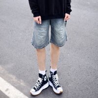 Quần short SJ2 jean biker Simple Kyubi Ulzzang from rộng có size thiết kế trẻ chung năng động