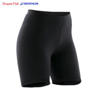 Quần short stretching đạp xe ôm sát cho nữ fit+ 500 đen DECATHLON DOMYOS mã 8511786