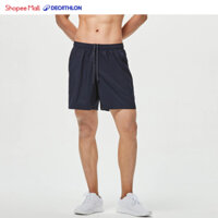 Quần short tập fitness fst 100 cho nam xanh navy DECATHLON DOMYOS 8529981