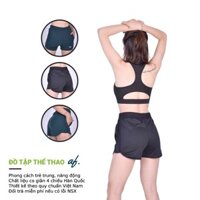 Quần Short Tập Gym - Yoga - Aerobic 2 Lớp Cao Cấp Chống Lộ Hàng Siêu Co Dãn Thấm Hút Mồ Hôi MS43