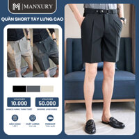Quần short tây nam  lưng cao co giãn thoải mái, không nhăn