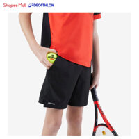 Quần short tennis pickleball bé trai dry tsh 500 đen Decathlon ARTENGO mã 8760120