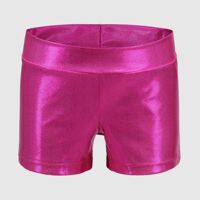 Quần short thể dục chất liệu vải co giãn, dễ vừa vặn và linh hoạt vận động cho bé gái-Màu Hoa hồng-Size 120cm
