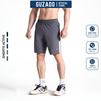Quần Short Thể Thao GUZADO Phối Họa Tiết Nổi Bật, Vải Gió Thoáng Mát, Mặc Nhà Thoải Mái GSR09