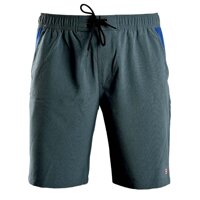 Quần short thể thao nam quần đùi thun nam polyester cao cấp Breli - BQS9009-1M-RTE2 (Xanh kẻ sọc) [bonus]