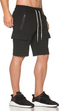 Quần short thể thao nam túi hộp, quần tập gym nam thun cotton cao cấp QDAE003 - M