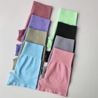 Quần short thể thao nữ cao cấp, không đường may, ôm sát, chấm bi