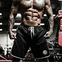 Quần Short Thời Trang Tập Gym Nam Thoáng Khí Nam Quần Short Thoải Mái Plus Kích Thước Thể Dục Nam Thể Hình Lưới Quần Short Thể Thao