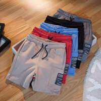 Quần short thun Fox màu đen bé trai