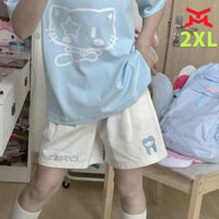 Quần short trắng nữ năm điểm mùa hè phong cách Nhật Bản dễ thương ngọt ngào rộng rãi đa năng