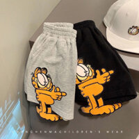 Quần short trẻ em mùa hè màu đen cho bé trai và bé gái